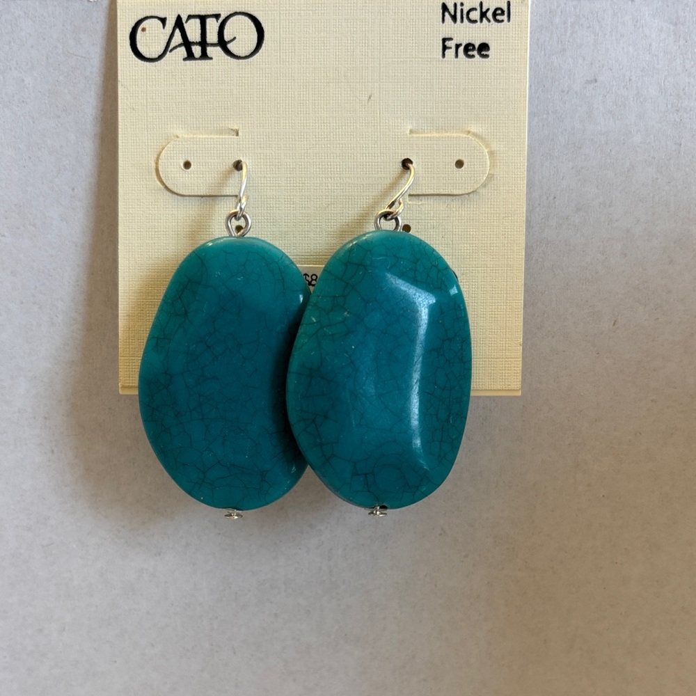 💕5/25💕Cato Teal Statement Earrings